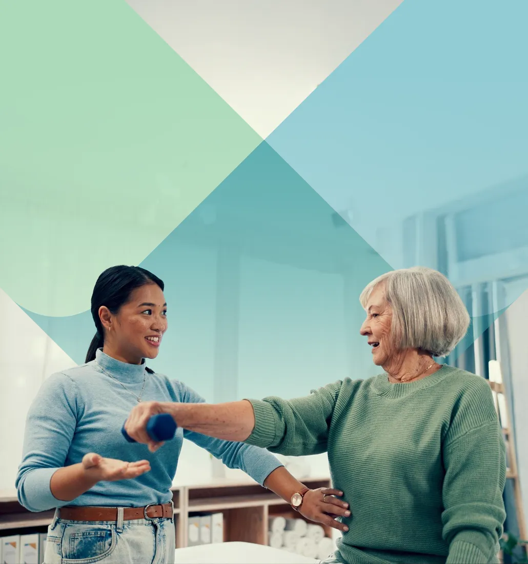A resident taking part in therapy